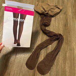 New commando The Essential Back Seam Sheer tights chocolate brown xl
